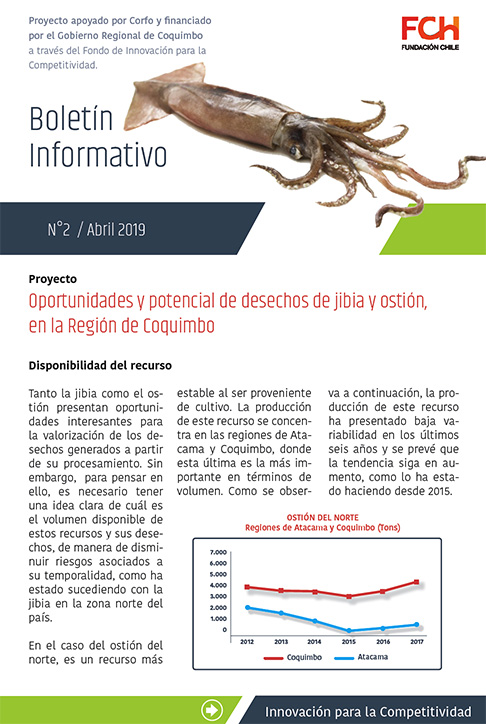 Boletin Nº2 – Oportunidades y potencial de desechos de jibia y ostión, en la Región de Coquimbo