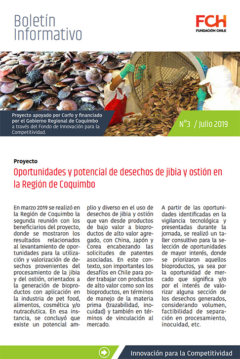 Boletin Nº3 – Oportunidades y potencial de desechos de jibia y ostión, en la Región de Coquimbo