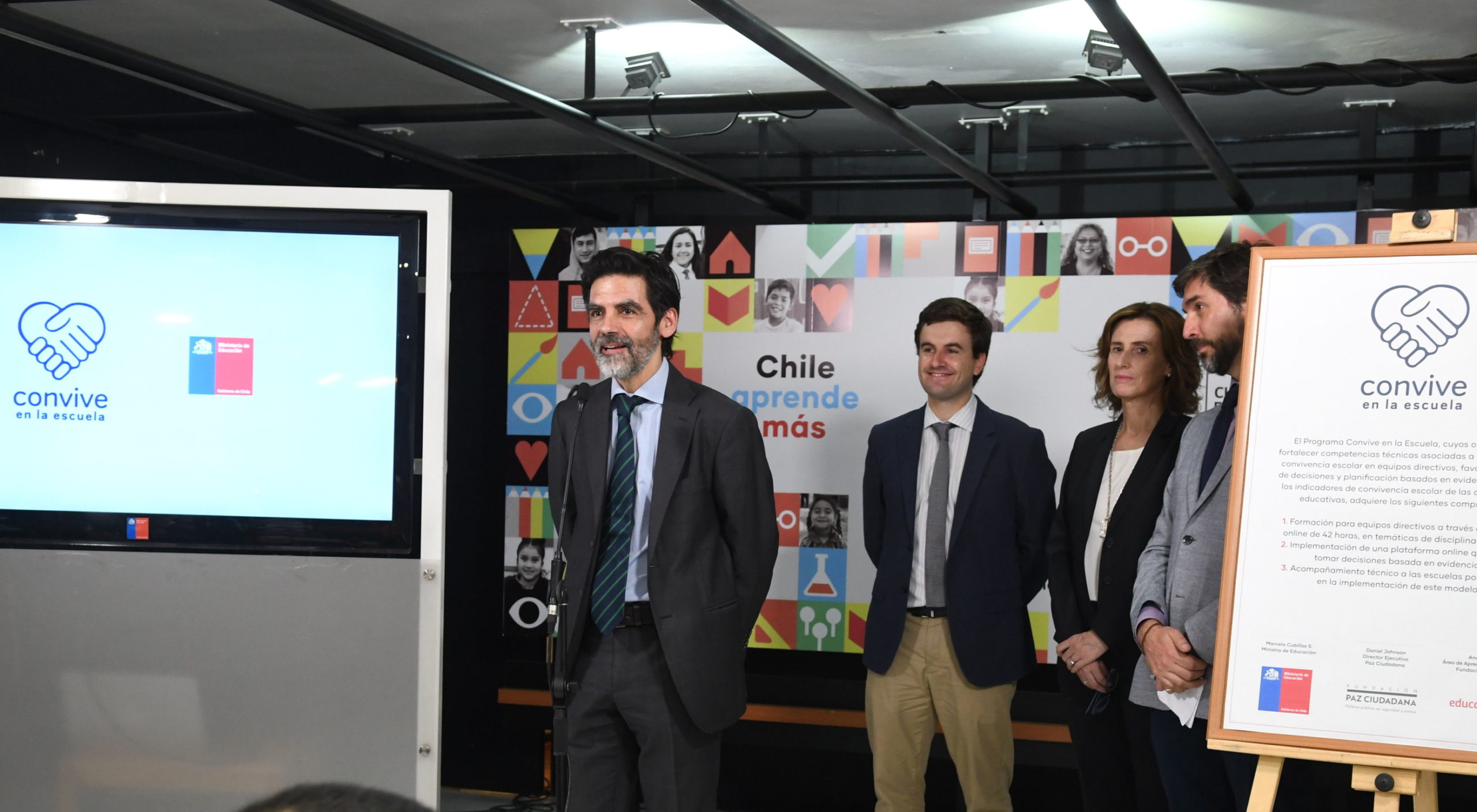 Mineduc, Fundación Paz Ciudadana y Fundación Chile lanzan programa de convivencia escolar