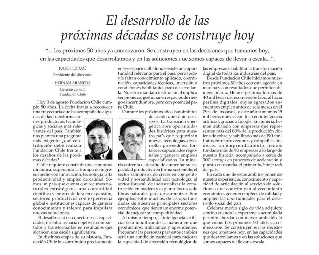 El desarrollo de las próximas décadas se construye hoy